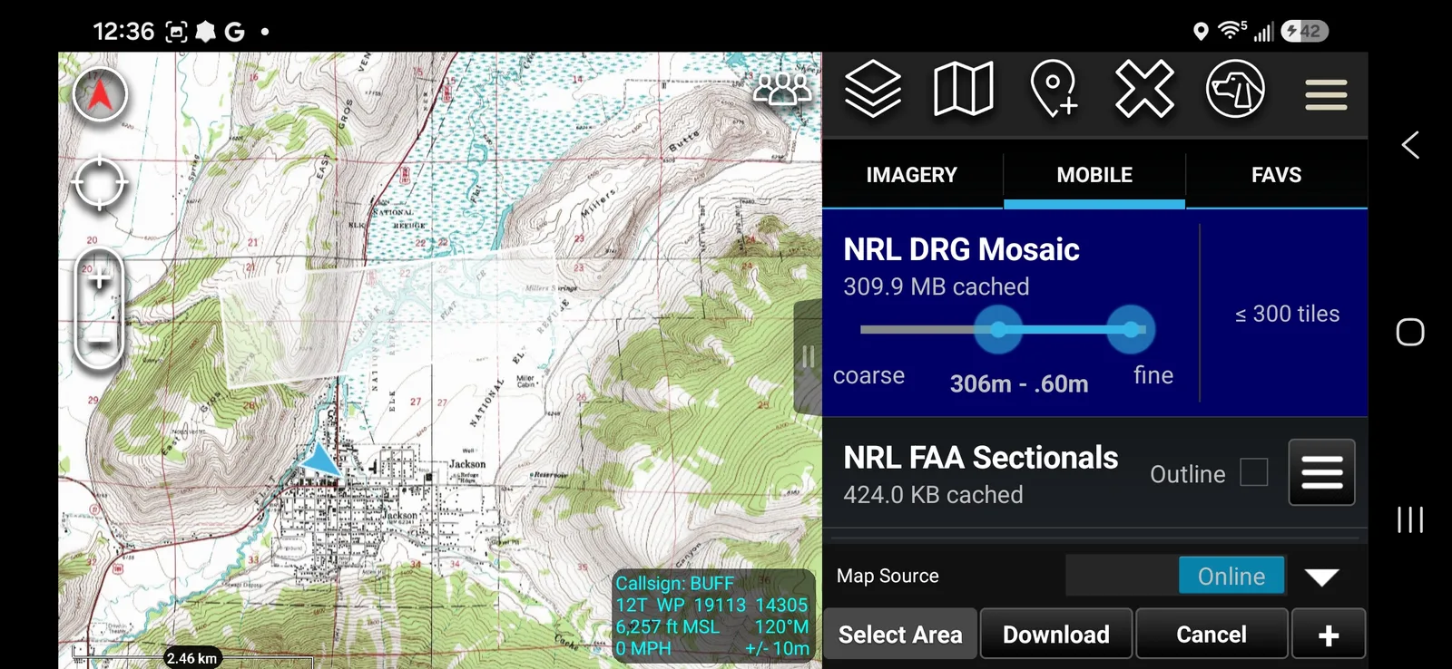 Fineness slider at its default range, 306m to .60m, showing roughly 300 tiles