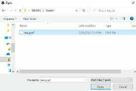 Windows file browser used to select an encryption key file to load