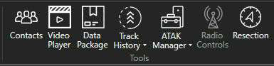 Main toolbar with the Resection Tool at the right end
