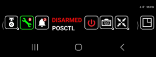 UAS Tool's video screen toolbar with the broadcast/play icon, now active (green), highlighted by an arrow