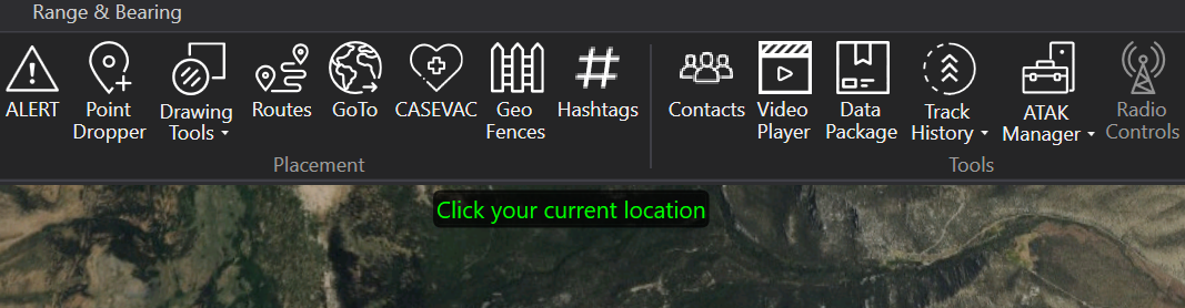 Step 2 - Green "Click your current location" prompt above the map